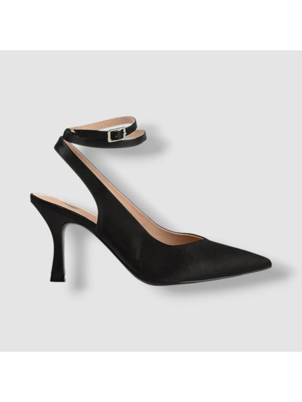 Journee Collection Marcella Heels Womens 11 Black Slingback Pointed Toe